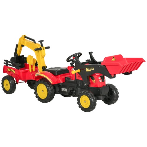 Homcom ride on tractor - homcom, 3-in-1